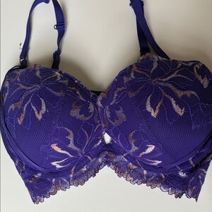 La SENZA Purple and Gold Lace Bra